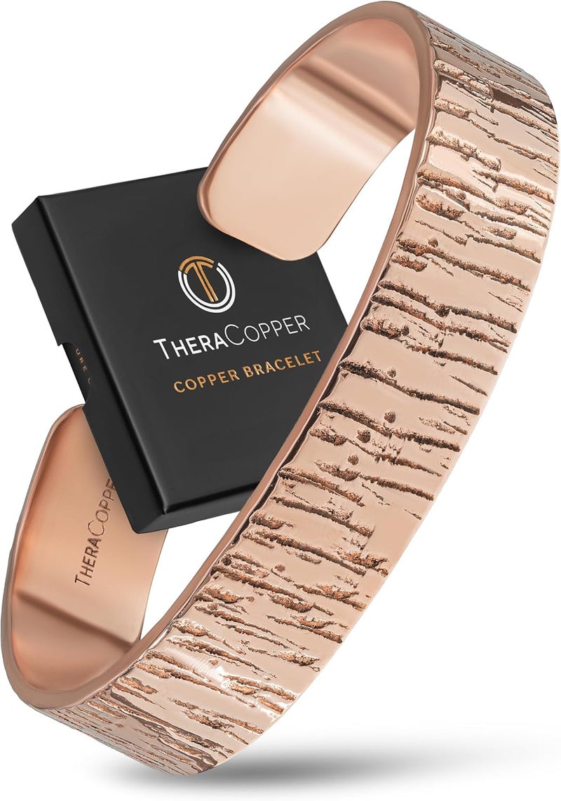 TheraCopper Copper Bracelet for Men & Women — 100% Pure Copper Bracelets — Raw, Solid & Uncoated Authentic Handmade Tibetan Bracelet Cuff Bangles - Image 1